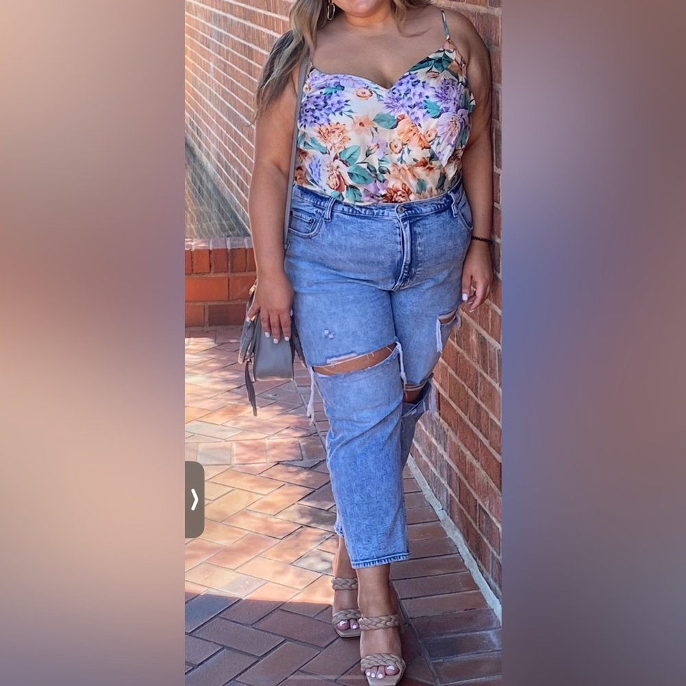 Express XL Floral Bodysuit